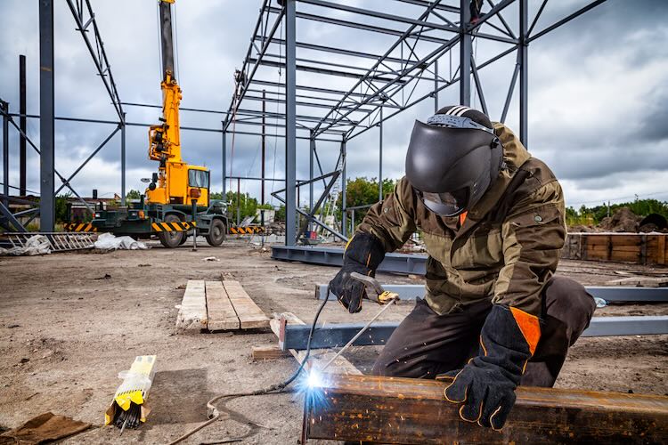 Welder with welders insurance on site